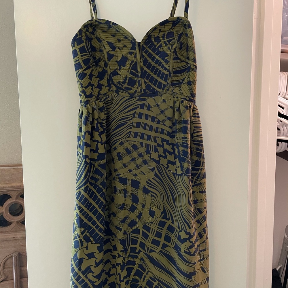 Green and navy dress size 4